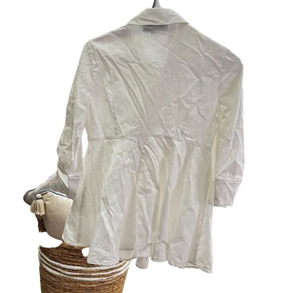 Tuckernuck Women's White Button-Down Shirt Size Small Long Sleeve Collared - Picture 2 of 4
